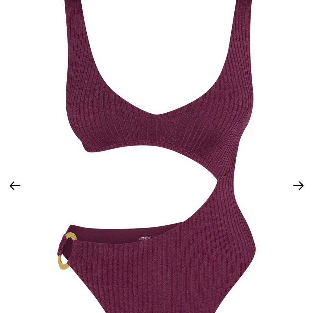 Monday Swimwear Eggplant St barts one piece